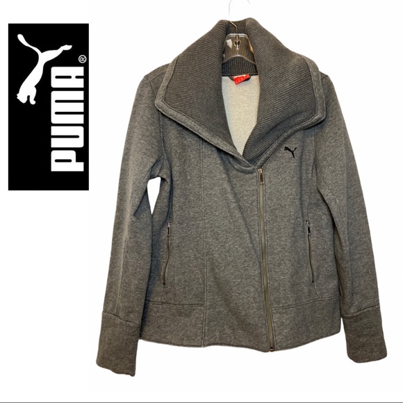 Puma Jackets & Blazers - Puma Grey Shawl Collar Jacket
